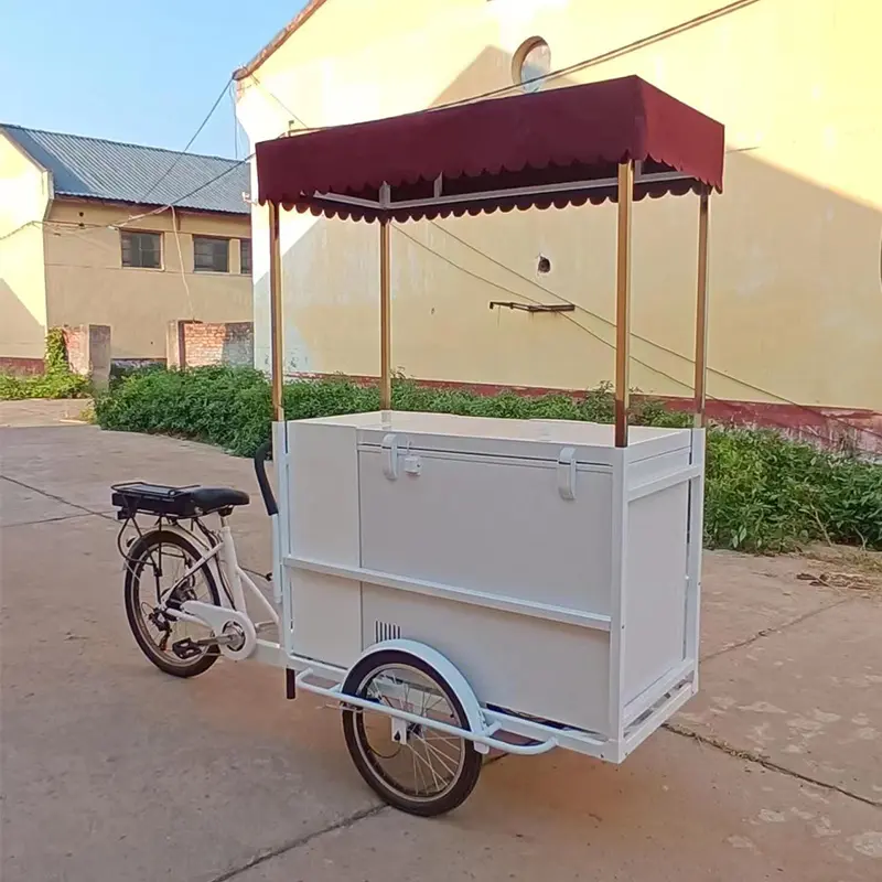 Bicicletă clasică cu cărucior de înghețată cu pedală